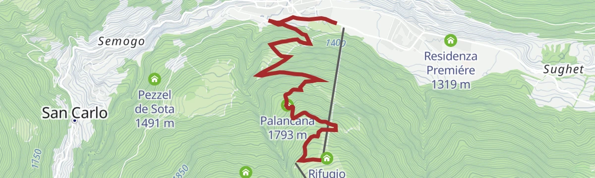 Route map: Bocciana Valley